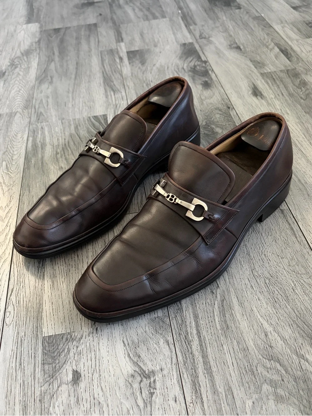 Bally Neptuno Dark Brown Leather Horsebit Loafers